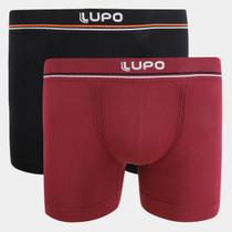 Kit Cueca Boxer Lupo Microfibra Sem Costura 2 Peças