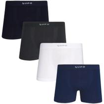 Kit Cueca Boxer Lupo Sem Costura Micromodal 4 Peças