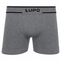Kit Cueca Boxer Masculina Adulto s/ Costura Lupo Confortável Cor:Cinza MesclaTamanho:P Kit Cueca Boxer Masculina Adulto s/ Costura Lupo Confortável Cor:Cinza MesclaTamanho:P