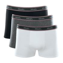 Kit Cueca Boxer Mash 3 Peças Elástico Masculina Algodão