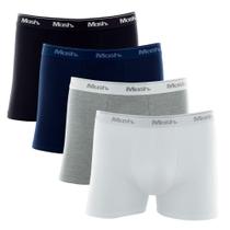 Kit Cueca Boxer Mash 4 Peças Masculina Algodão Elástico