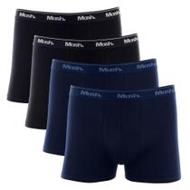 Kit Cueca Boxer Mash 4 Peças Masculina Algodão Elástico