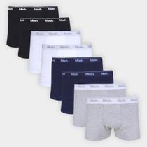 Kit Cueca Boxer Mash Cotton Masculina 8 Peças