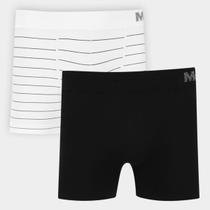 Kit Cueca Boxer Mash Microfibra Sem Costura 2 Peças