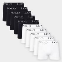 Kit Cueca Boxer Polo London Club Microfibra 10 Peças