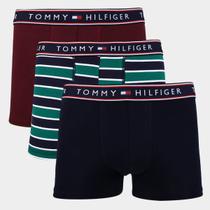 Kit Cueca Boxer Tommy Hilfiger Stretch Trunk Fancy 3 Peças