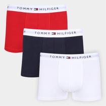 Kit Cueca Boxer Tommy Hilfiger Trunk Masculina - 3 Peças Kit Cueca Boxer Tommy Hilfiger Trunk Masculina - 3 Peças