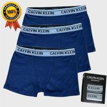 Kit Cueca Calvin KIein Kit 3 Peças Boxer Original Masculino - Calvin Boxer 3 Peças