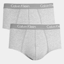 Kit Cueca Calvin Klein Slip Algodão 2 Unidades