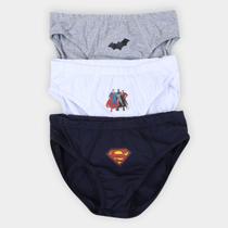 Kit Cueca Infantil Selene Liga Da Justiça C/ 3 Peças