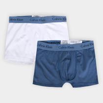 Kit Cueca Juvenil Calvin Klein Trunk Algodão c/ 2 Peças Kit Cueca Juvenil Calvin Klein Trunk Algodão c/ 2 Peças