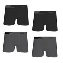 Kit Cueca Lupo Boxer Microfibra sem Costura 4 Peças