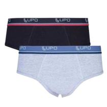 Kit cueca lupo masculina slip com 2 unidades 00524-088 Kit cueca lupo masculina slip com 2 unidades 00524-088