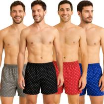 Kit Cueca Masculina 4 Unidades Samba Canção Confortável Short De Dormir Fresquinho Não Aperta Kit Cueca Masculina 4 Unidades Samba Canção Confortável Short De Dormir Fresquinho Não Aperta