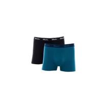 Kit Cueca Mash Boxer Algodao 110.04 Azul/Preto