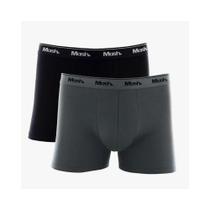 Kit Cueca Mash Boxer Algodao 110.04 Cinza/Preto Kit Cueca Mash Boxer Algodao 110.04 Cinza/Preto