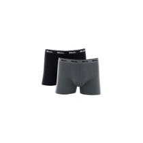 Kit Cueca Mash Boxer Algodao 110.04 Preto/Chumbo