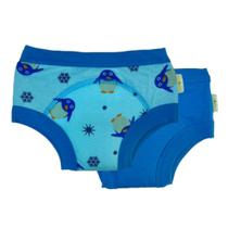 Kit Cueca para desfralde Diurno e Noturno Pinguim - 02 unidades