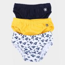 Kit Cueca Slip Bebê Pimpolho Com 3 Peças