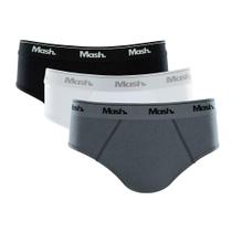 Kit Cueca Slip Mash 3 Peças Masculina Algodão Elástico