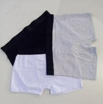 Kit Cuecas Boxer Algodão com Elastano Tamanhos M G e GG
