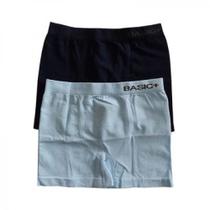 Kit Cuecas Boxer Infantil 2 Peças Azul Marinho e Azul Claro Tamanho 6 - Basic+ Kit Cuecas Boxer Infantil 2 Peças Azul Marinho e Azul Claro Tamanho 6 - Basic+