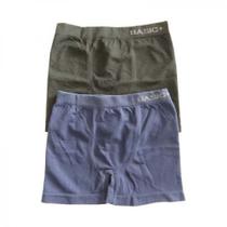 Kit Cuecas Boxer Infantil 2 Peças Preto e Azul Marinho Tamanho 6 - Basic+ Kit Cuecas Boxer Infantil 2 Peças Preto e Azul Marinho Tamanho 6 - Basic+