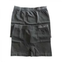 Kit Cuecas Boxer Infantil 2 Peças Preto Tamanho 6 - Basic+