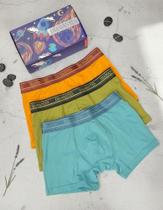 Kit Cuecas Boxer Infantis Diamantes Lingerie P Ao Xg