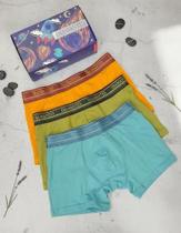 Kit Cuecas Boxer Infantis Diamantes Lingerie P Ao Xg