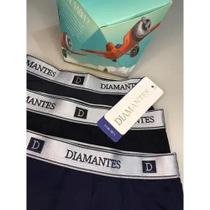 Kit Cuecas Boxer Infantis Diamantes Lingerie P Ao Xg