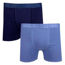 Kit Cuecas Boxer Lupo 2 Peças - Azul e Marinho