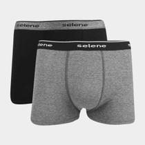 Kit Cuecas Boxer Selene Cotton 2 Peças Kit Cuecas Boxer Selene Cotton 2 Peças
