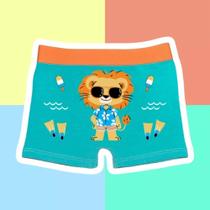 Kit cuecas infantis Dia de Praia 2 peças Kit cuecas infantis Dia de Praia 2 peças