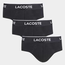 Kit Cuecas Slip Lacoste Sous-Vêtements Masculino 3 Peças