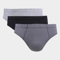 Kit Cuecas Slip Selene Slip Elástico Embutido 3 Peças