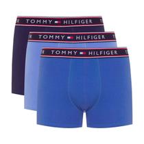 Kit Cuecas Tommy Hilfiger Pack 3 Peças Boxer Original Azul