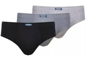 Kit Cuecas Torp Slip Algodão Lateral Canelada - 3 Un - R7006