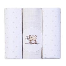 Kit Cueiro Bebê Manta Bordados Ted Balão Papi 80 x 80Cm