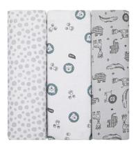 Kit Cueiro Composê Papi - 3 Peças - Selva - Tecido Flanelado - 80 x 80 cm