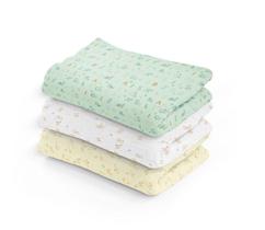 Kit Cueiro Flanelado 1,0cm X 80cm 3 Peças Neutro - Papi