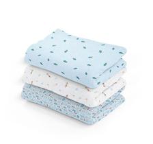 Kit Cueiro Flanelado Estampado 3 Peças Azul - Papi