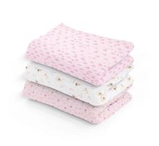 Kit Cueiro Flanelado Estampado 3 Peças Rosa - Papi