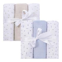 Kit Cueiro Flanelado Grande 6 Peças Algodão Enxoval Bebê 1m Kit Cueiro Flanelado Grande 6 Peças Algodão Enxoval Bebê 1m