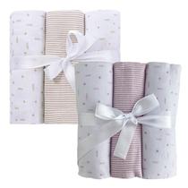 Kit Cueiro Flanelado Grande 6 Peças Algodão Enxoval Bebê 1m Kit Cueiro Flanelado Grande 6 Peças Algodão Enxoval Bebê 1m