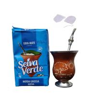 Kit Cuia Bomba Erva-mate Filtro Chimarrao Jogo Natural 5 Peças