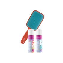 Kit Cuidado a Seco + Escova Raquete Flex Desembaraçante