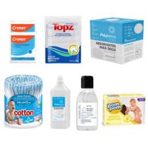 Kit Cuidado com Mamãe e Recém Nascido Maternidade 8 itens Menino
