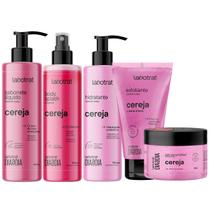 Kit Cuidado Com o Corpo Completo Labotrat Cereja Dia a Dia Hidratante Esfoliante Body Splash Sabonete Sais de Banho Kit Cuidado Com o Corpo Completo Labotrat Cereja Dia a Dia Hidratante Esfoliante Body Splash Sabonete Sais de Banho
