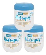 Kit Cuidado com os pés contra rachaduras Hidrapés 240g Somos Natural 3un.